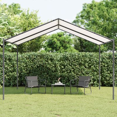 vidaXL Altánok 4 x 4 x 2,6 m Biely Oceľ a polyester 180 gsm
