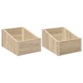 vidaXL Box na LP platne 2 ks Dub sonoma 23 x 33 x 16 cm