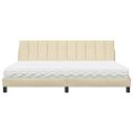 vidaXL Posteľ s matracom Hanko krémová 200x200 cm látka