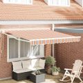 vidaXL Sklopná markíza Viacfarebný 350 x 250 cm
