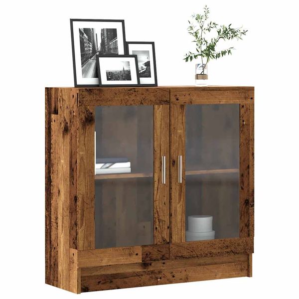 vidaXL Knižnica staré drevo 82,5x30,5x80 cm kompozitné drevo