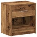 vidaXL Nočné stolíky 2 ks s zásuvkou staré drevo 39x28x41 cm