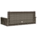 vidaXL Hojdacia lavica sivá 119x56x48 cm polyratan
