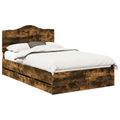 vidaXL Rám postele Údený Dub 135 x 190 cm Inžinierske drevo