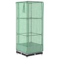 vidaXL Záhon s krytom na skleník ratanový vzhľad 40x40x123 cm