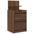 vidaXL Nočné skrinky s 2 zásuvkami 2 ks hnedý dub 38x34x80 cm