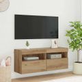 vidaXL TV nástenná skriňa 100 x 30 x 40 cm Remeselný dub
