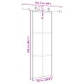 vidaXL Posuvné dvere s kovaním čierne 76x205 cm tvrdené sklo