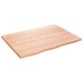 vidaXL Stolová doska bledohnedá 80x60x2 cm ošetrený dubový masív