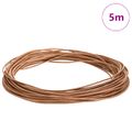 vidaXL Kožená šnúrka 1 Hnedá Ø2 mm x 5 m Koža