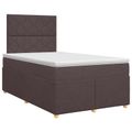 vidaXL Posteľ boxspring s matracom Tmavohnedá 120 x 190 cm Látka