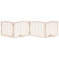 vidaXL Brána pre psa s dverami skladacia 4 panely 320cm topoľové drevo