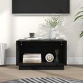 vidaXL TV skrinka čierna 60x35x35 cm masívna borovica