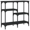 vidaXL Konzolový stolík čierny 80x29x75 cm kompozitné drevo