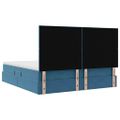 vidaXL Postel s úložným prostorem a matrací Tmavomodrá 160 x 200 cm