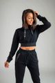 Dámska mikina Essential Cropped Hoodie Black - STRIX, veľkosť XS