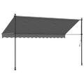 vidaXL Zaťahovacia markíza antracitová 350x150 cm látka a oceľ