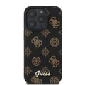Puzdro Guess na iPhone 16 Pro 6,3" pevné čierne GUHMP16LPGPYSK Peony Script MagSafe