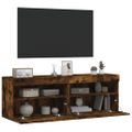 vidaXL TV nástenné skrinky s LED svetlami 2 ks dymový dub 60x30x40 cm