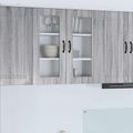 vidaXL Dvierka na umývačku Kalmar Sivý Sonoma 80 x 31 x 80 cm