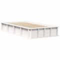 vidaXL Rám postele Biela 90 x 200 cm Masívne borovicové drevo