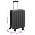 vidaXL Kufor so zámkom Tmavo šedá 34 x 23 x 55.5 cm ABS plast