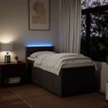 vidaXL Boxspring posteľ s matracom tmavohnedá 90x190 cm látka