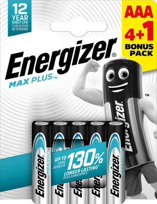 Energizer Max Plus AAA alkalické batérie 4+1 5ks E303321100