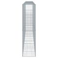 vidaXL Gabiónový kôš s krytom 500x50x200 cm pozinkované železo
