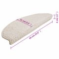 vidaXL Schodové rohože 10 ks 65x21x4 cm biele polkruhové veľké