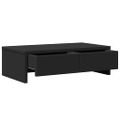 vidaXL Stojan na monitor a zásuvky čierny 50x27x15 cm kompozitné drevo