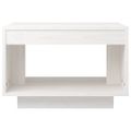 vidaXL Konferenčný stolík biely 50x50x33,5 cm masívne borovicové drevo