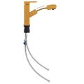 vidaXL Kúpelňová vodovodná batéria s funkciou vyťahovania zlatá 157x172 mm
