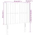 vidaXL Čelo postele so záhybmi bledosivé 83x16x118/128 cm látka