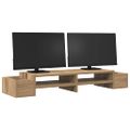 vidaXL Stojan na monitor s policou dub artisan 100x27x15 cm komp.drevo