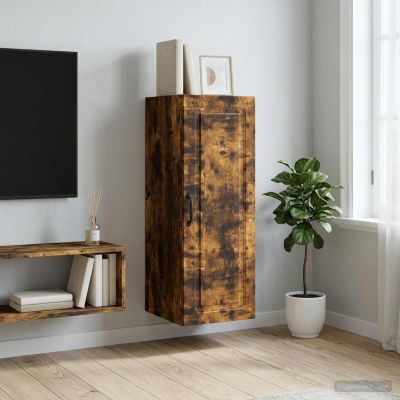 vidaXL Nástenná skrinka 33 x 34,5 x 90 cm Kompozitné drevo Dymový dub