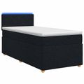 vidaXL Posteľ boxspring s matracom Čierna 90 x 200 cm Látka
