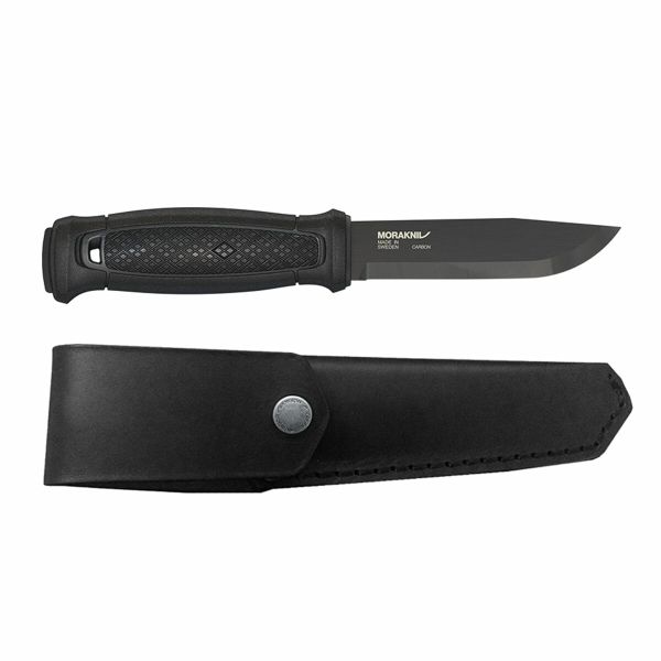 Morakniv 13100 Garberg Black Carbon outdoor nôž 10,9 cm, čierna, guma, plast, kožené puzdro