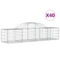 vidaXL Oblúkové gabionové koše 40 ks 200x50x40/60 cm pozink. železo