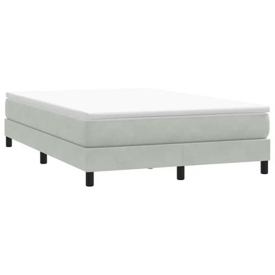 vidaXL Posteľný rám boxsping bez matracom bledosivý 160x210 cm zamat