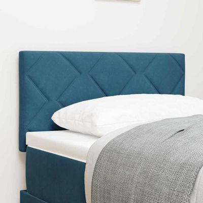 vidaXL LED hlavová doska Tmavomodrá 80 cm Zamat