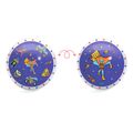 Lopta Superheroes 22 cm