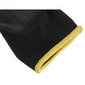 Rukavice pracovné z polyesteru polomáčané v polyuretáne GLOVE PE-PU 11, čierne, veľkosť 11 SIXTOL
