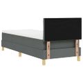vidaXL LED box s pružinami s vankúšom Tmavo šedá 80 x 200 cm látka