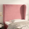 vidaXL Čelo postele so záhybmi čierne 93x23x118/128 cm zamat