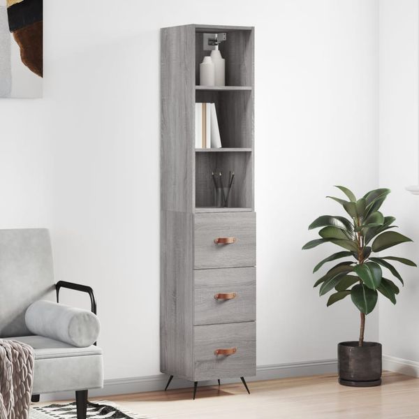 vidaXL Vysoká skrinka dub sonoma 34,5x34x180 cm spracované drevo