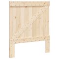 vidaXL Posteľný rám s čelom sivý 90x200 cm masívna borovica