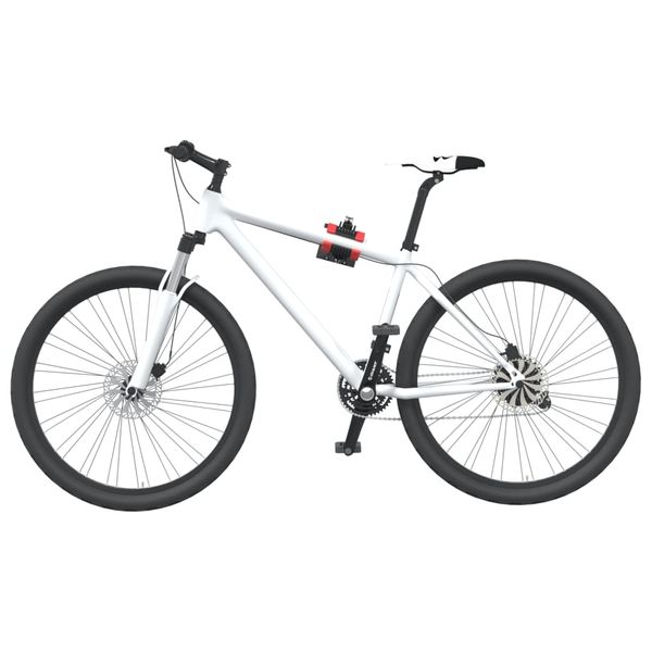 VidaXL Stojan na opravu bicyklov nástenný skladací červená+čierna oceľ