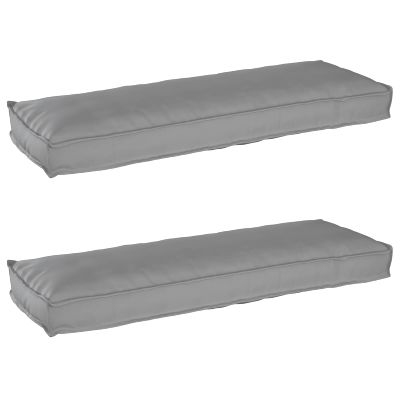 vidaXL Sada vankúšov na palete 2 pcs Sivá 120 x 40 x 8 cm