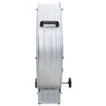 vidaXL Bubnový ventilátor s kolesom Strieborná 79 x 37 x 82 cm Hliník